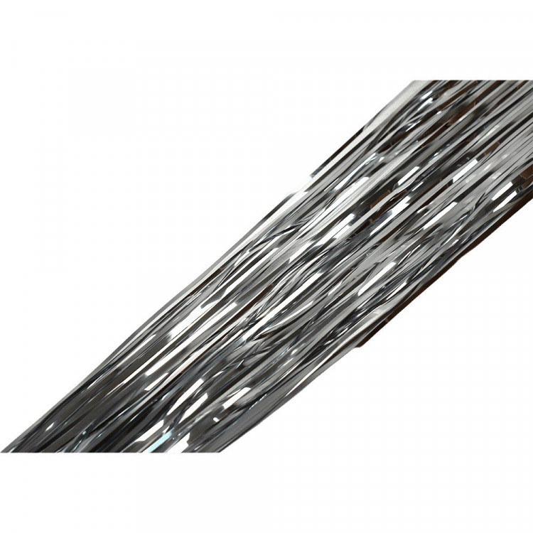 Дождь новогодний двуслойный прямой  20*100см цв.серебро