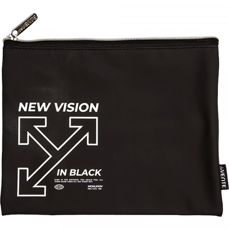 Папка школьная для тетрадей А4 на молнии кожзам (deVENTE) New Vision арт.8056481