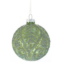 Шар стекло без упаковки /1шт/ 08см зеленый арт.743627