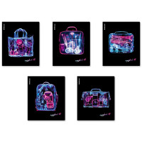 Тетрадь А5 клетка 48 листов скоба (ErichKrause) Detection металлизированный голографический картон ассорти арт.63292