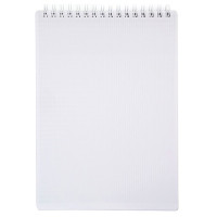 Блокнот А5 пластиковая обложка на гребне 80 листов (Hatber) VELVET Белый арт.80Б5В1гр_01631