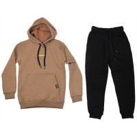 Костюм спортивный для мальчика утепленный арт.3422  размерный ряд 30/122-36/140 цвет бежевый