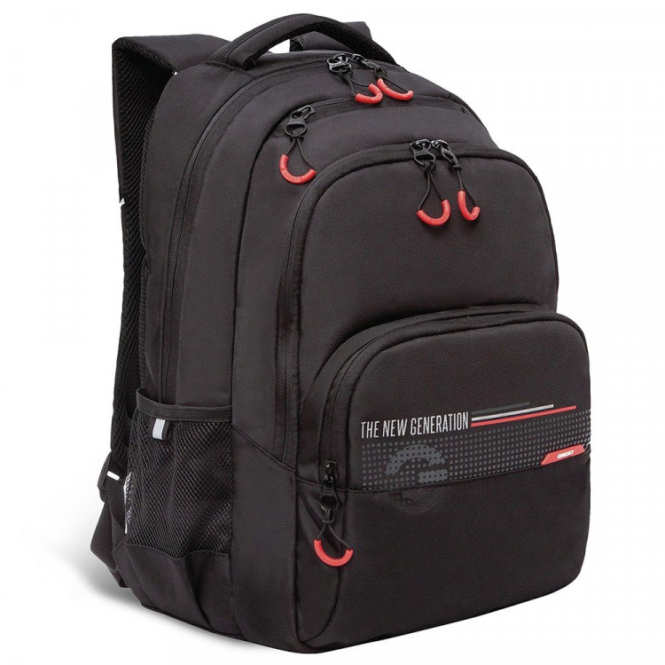 Рюкзак для мальчиков (Grizzly) арт RU-330-4/1 черный-красный 32х45х23 см