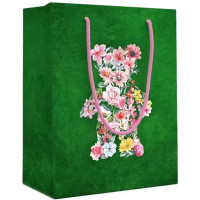 Пакет подароч. бумаж. 23*18см "Медведь из цветов" арт.151101986
