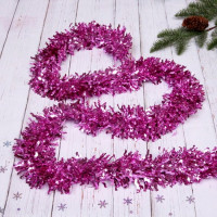 Мишура 9*200см "Яркая змейка" малиновый арт.215-342