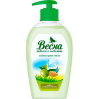 Туалетное мыло жидкое 280мл ВЕСНА Олива и миндальное молочко,персик арт.5097/5127