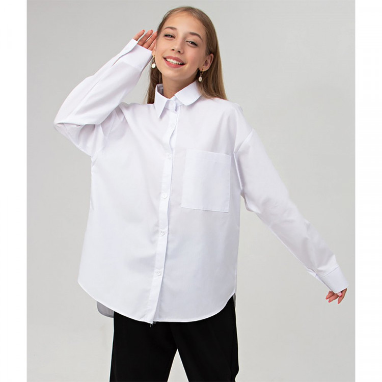 Блузка для девочки (MULTIBREND) длинный рукав цвет белый арт.1224