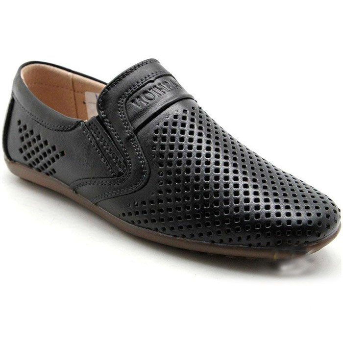 Туфли для мальчика (OLIPAS) черные верх-искусственная кожа подкладка-искусственная кожа размерный ряд 30-37 арт.RC69_17023-1