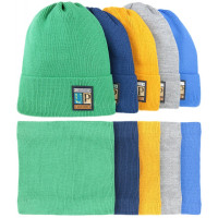 Комплект демисезонный для мальчика (Полярик) арт.F-09-19 размер 52-54 (шапка+снуд) цвет в ассортименте