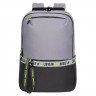 Рюкзак для мальчиков (Grizzly) арт RU-337-2/5 серый-салатовый 29х43х15 см