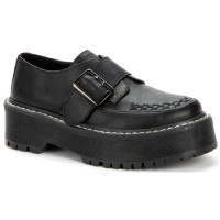 Полуботинки для девочки (KEDDO) черные верх-искусственная кожа лак подкладка-текстиль размерный ряд 38-39 арт.528258/02-01