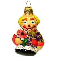 Украшение на ёлку стекло (серия Премиум) 07,5см "Клоун" п/у арт.ФУП-169/16