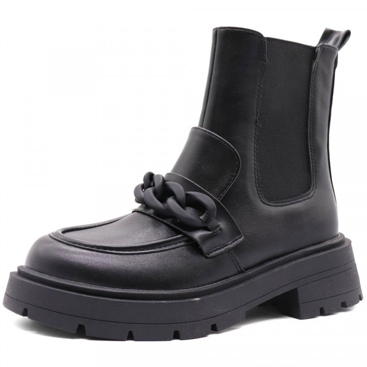 Ботинки для девочки (Paliament) черный верх-искусственная кожа подкладка - байка размерный ряд 31-37 артикул tyg-2360-14A