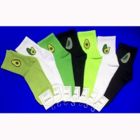 Носки женские арт.Фрукты-смайлики размер 23-25 хлопок 80% Полиамид 5% Лайкра 15% цвет ассорти (МИНИ)