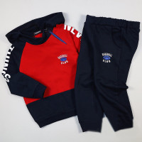 Костюм для мальчика (Tuffy) артикул 89222 размерный ряд 26/98-30/116 (тостовка+брюки) цвет красный/темно-синий