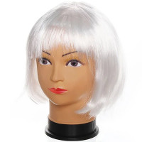 Парик карнавальный "Каре" цв.белый" арт.770-554