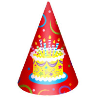 Колпак "Торт яркий" 06шт/наб. арт.6046323