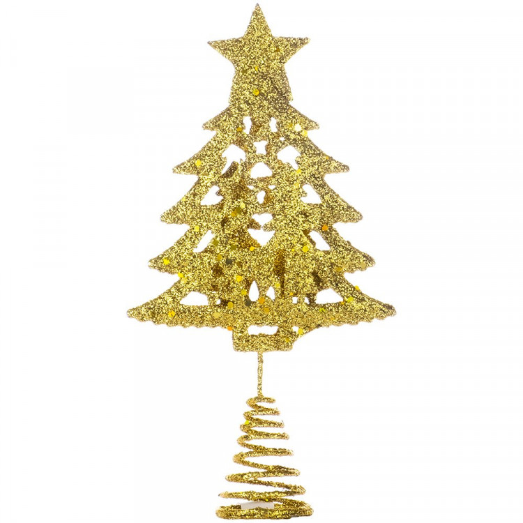 Наконечник на ёлку металл 18,5см "Ёлка" цв.золото арт.91385