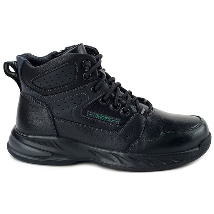 Ботинки для мальчика (B&G) черные верх-искусственная кожа подкладка - байка  артикул  m-bg-E961-6A