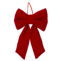 Украшение декоративное "Бант объёмный" 12*09см "Бархат" цв.красный арт.826094