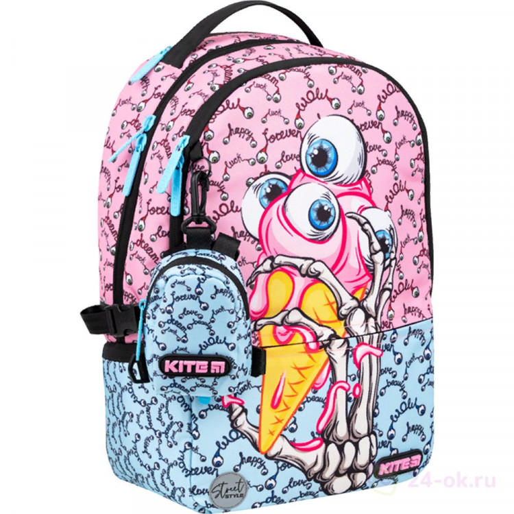 Рюкзак для девочки (KITE) Education teens 40x27x15см + рюкзачок-подвеска арт.K22-2569M-4
