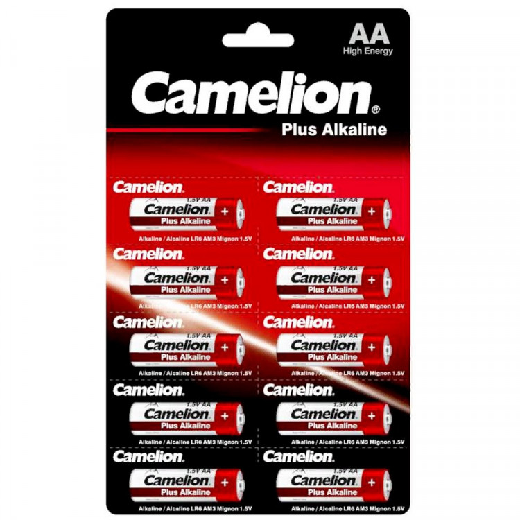 Батарейки Camelion LR06 (АА) алкалиновые BL10 отрывной (цена за 1шт) (Ст.10)