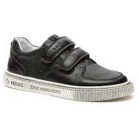 Полуботинки для мальчика (KEDDO) черные верх-искусственная кожа подкладка-текстиль/натуральная кожа  артикул 538323/08-01