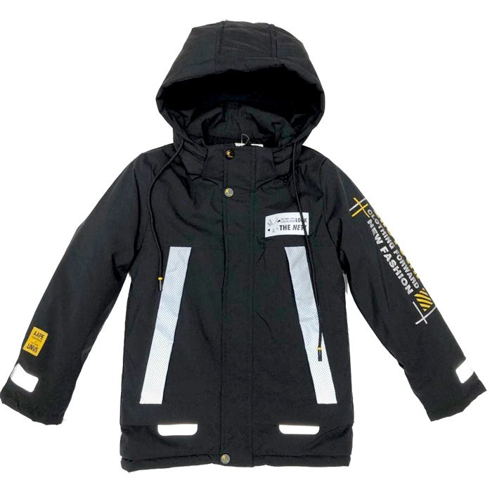 Куртка  для мальчика (MULTIBREND) арт.yb-8902-1 размерный ряд 34/134-42/158 цвет черный