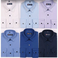 Сорочка детская приталенная длинный рукав размерный ряд 29/116-36/158-164 цвет темно-синий Brostem арт.1LD116d на кнопках