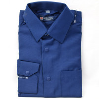 Сорочка детская приталенная длинный рукав размерный ряд 29/116-36/158-164 цвет темно-синий Brostem арт.1LD116d на кнопках