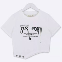 Футболка для девочки арт.Deloras 22536 размерный ряд 34/134- 44/164 цвет белый