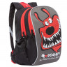 Рюкзак для мальчиков (Grizzly) арт 4 черный - красный 26х39х20 см