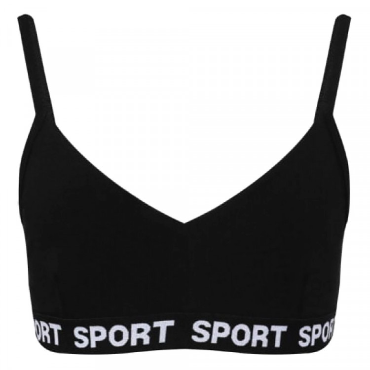 яяяТоп для девочки подростковый арт.4026/7 размер 40/170-176 цвет черный 100% х/б