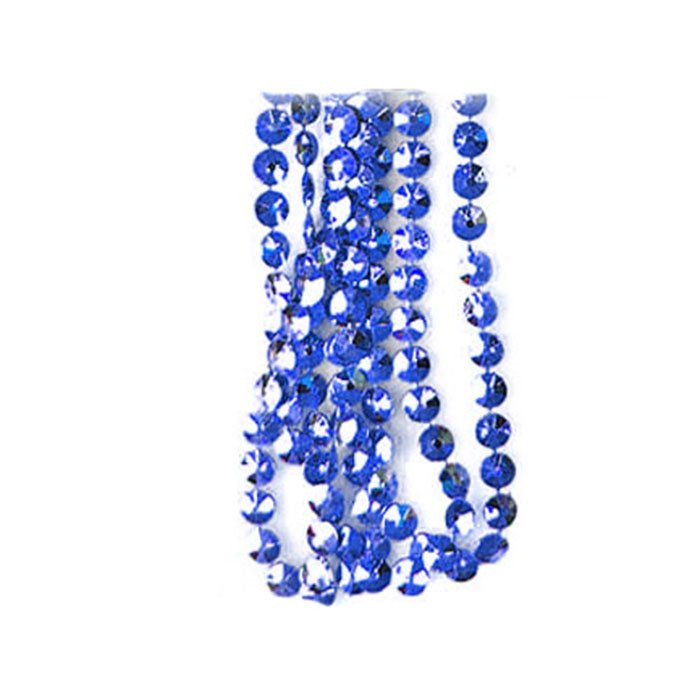 Украшение декоративное "Бусы" диски 1шт 2,7м синий арт.43663