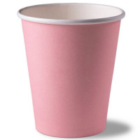 Стакан бумажный 200/260мл розовый 10шт в упаковке