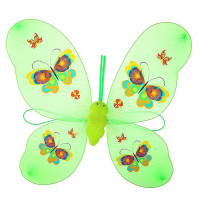Аксессуар карнавальный "Крылья Бабочки" 46*39см капрон цв.зеленый арт.3102685