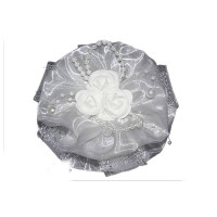 Бант для волос белый Arco Carino 13см арт.107