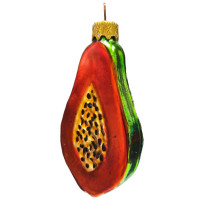 Украшение на ёлку стекло 08см "Папайя" п/у арт.ФУ-750