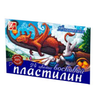 Пластилин восковой 24 цвета 360-420 грамм (ЛУЧ) ФАНТАЗИЯ картонная коробка арт 25C 1525-08