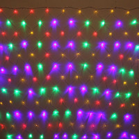 Гирлянда эл. д/дома сетка 2*1,5м 144LED цв.мульти (св.провод) (можно соединить) 8реж IP-20 арт.183-757