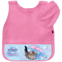 Фартук-накидка для детского творчества (Оникс) арт ФН-2-20 c карманом и нарукавниками Замурчательный 475х410мм