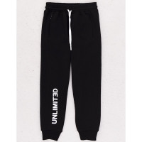 Брюки спортивные для мальчика арт.DMB 4987 размер 34/134-44/164 трикотажные цвет черный