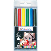 Фломастеры (Attomex) Kawaii 6 цветов вентилируемый колпачок, пластиковый блистер арт.5080536