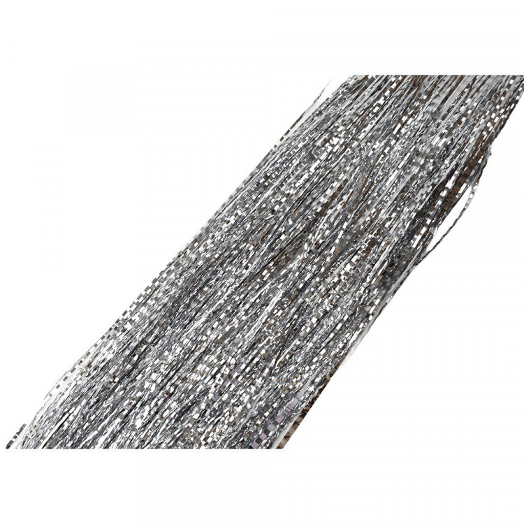Дождь новогодний двуслойный рифленый 200*1000мм цв. серебро