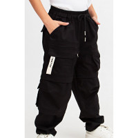 Брюки для мальчика арт.OBASHA 6676 размер 30/122-48/176 цвет черный