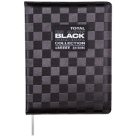 Дневник школьный твердая обложка (deVENTE) TOTAL BLACK шелкография, аппликация, ляссе арт.2020441