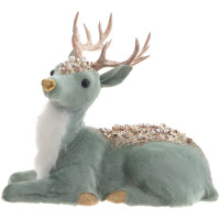 Игрушка декор. "Олень" 17см цв.мятный арт.791064