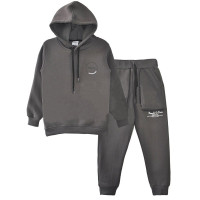 Костюм спортивный для мальчика утепленный арт.3421  размерный ряд 30/122-36/140 цвет темно-серый