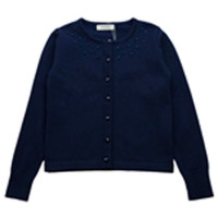 Кардиган для девочки (Malini) артикул 3661 размерный ряд 32/128-40/158 цвет синий