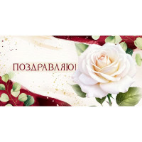 Открытка-конверт "Поздравляю!" арт.30000320